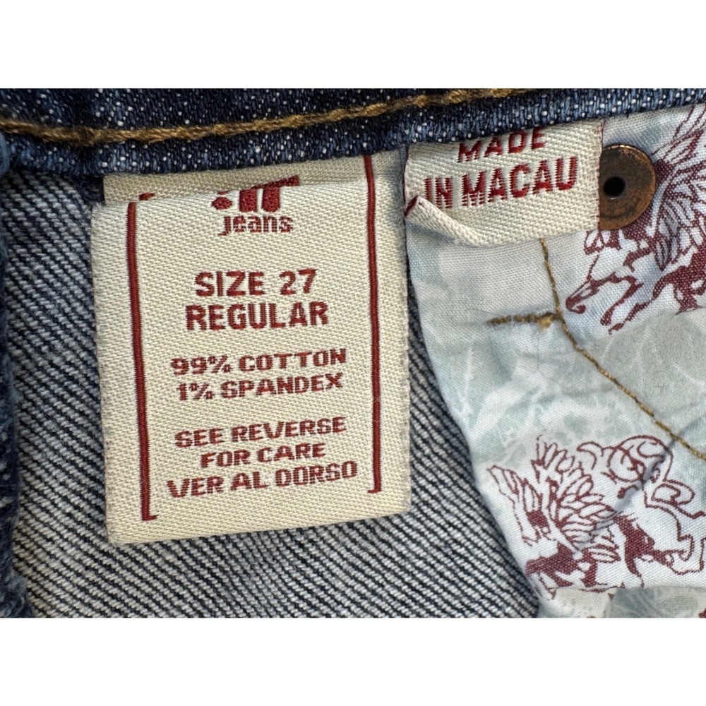 Los !T Jeans Star Bootcut Women Size 27 Blue Low Rise Dark Wash Denim - Picture 8 of 14